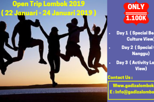 Open Trip Lombok Periode 2019 (Special Lombok Bangkit)